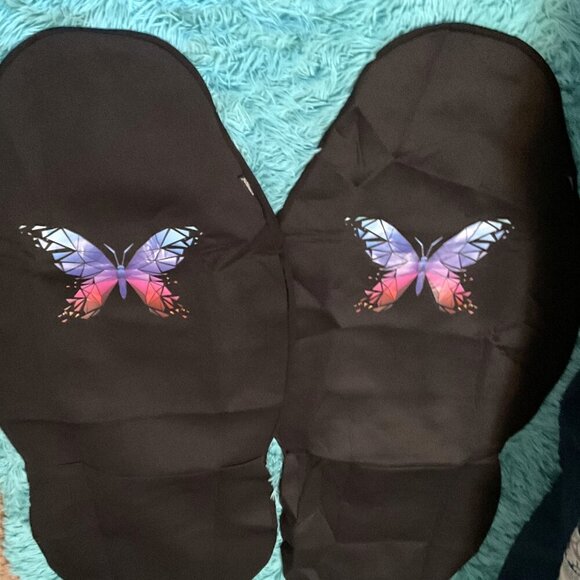 BUTTERFLY AUTOYOUTH 2 SEATS UNIVERSAL CAR SEAT COVERS BLACK - Picture 4 of 16